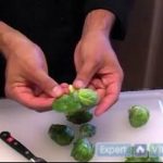 Preparing to Cook Brussels Sprouts
