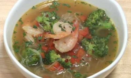 Shrimp and Skinny Noodle Soup