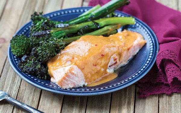 Salmon with Peanut Butter Sauce