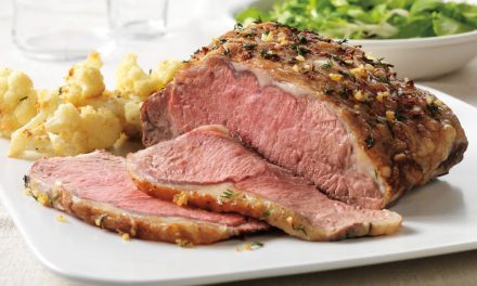 Herb-Rubbed Beef Roast with Roasted Cauliflower