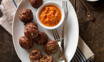 Beef and Zucchini Appetizer Meatballs