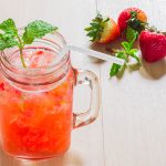 Strawberry and Orange-Rhubarb Refresher with Mint